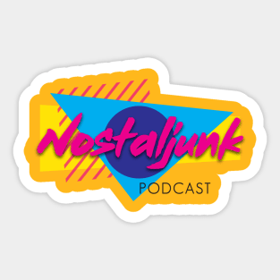 Nostaljunk Podcast - "90s Logo Design"【Retro】 ☆NostaljunkPod☆ Sticker